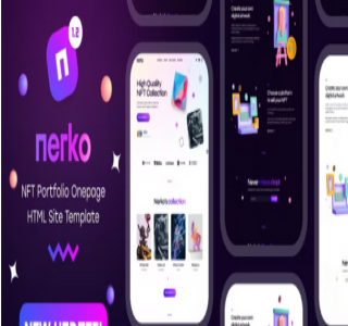 Nerko – NFT 作品展示网站单页HTML模板源码