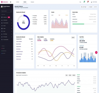 可视化后台数据仪表盘html5模板网站源码