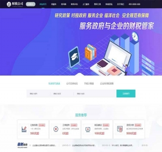 高端大气财务会计代理记账财税公司网站源码-织梦dedecms模板