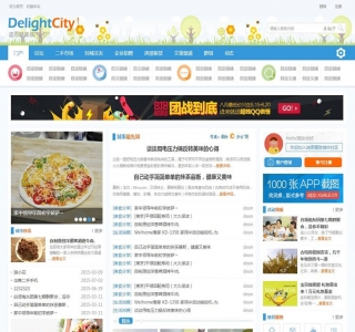 蓝色城市门户论坛网站Discuz模板