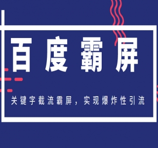 最新2024百度霸屏快排教程_关键字截流霸屏,实现超级爆炸性引流