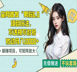 仅揭秘：2023 年 9 月，YW 男粉计划 8.0 全新玩法《人性的利益》日入 500+